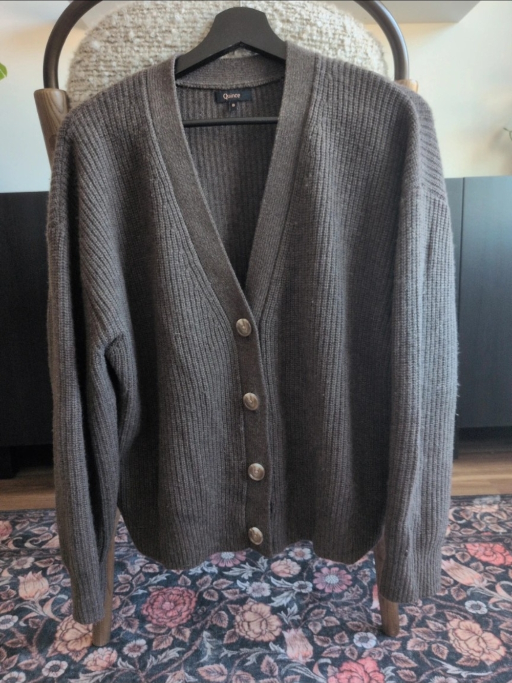Quince Cashmere Cropped Cardigan